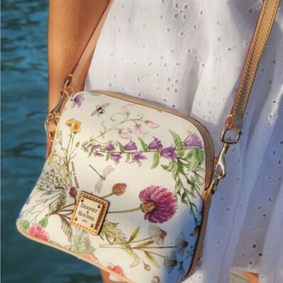 Dooney & Bourke Handbags - Dooney & Bourke Botanical Collection Zip Domed Crossbody